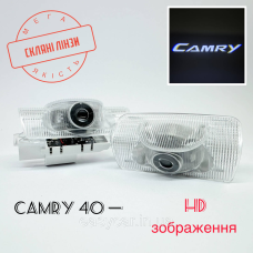 Логотип підсвітка дверей Lazer door logo light TOYOTA CAMRY Лінза скло HD зображення, PREMIUM