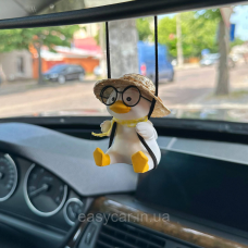 Декор в авто Гусь в окулярах і шляпі