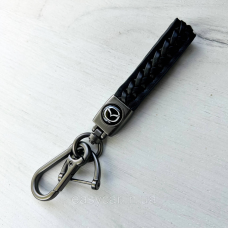 Плетений брелок для ключів авто MAZDA Сатин