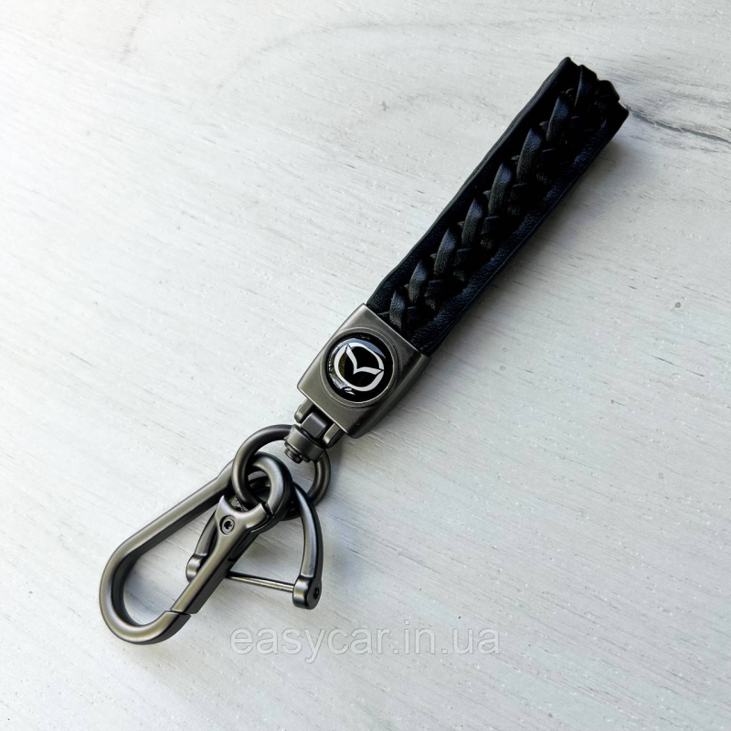 Плетений брелок для ключів авто MAZDA Сатин Плетений брелок для ключів авто MAZDA Сатин