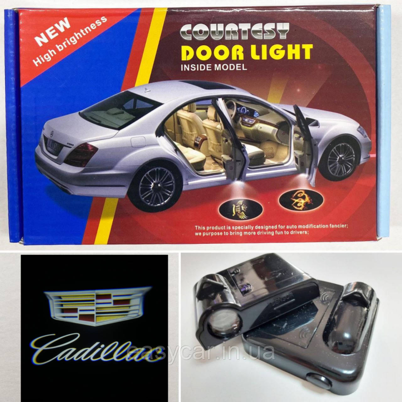Логотип підсвічування двері Каділак Lazer door logo light CADILLAC Логотип підсвічування двері Каділак Lazer door logo light CADILLAC