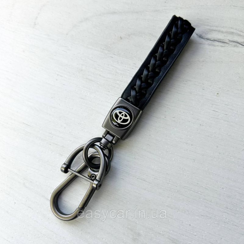 Плетений брелок для ключів авто Toyota Сатин Плетений брелок для ключів авто Toyota Сатин
