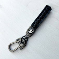 Плетений брелок для ключів авто Suzuki Сатин