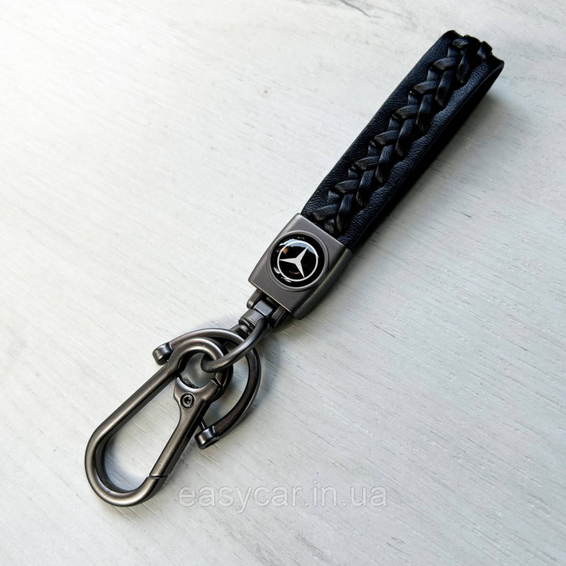 Плетений брелок для ключів авто Mercedes Сатин Плетений брелок для ключів авто Mercedes Сатин