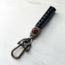 Плетений брелок для ключів авто Dodge Сатин