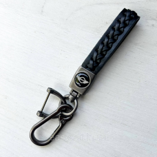 Плетений брелок для ключів авто MINI Сатин