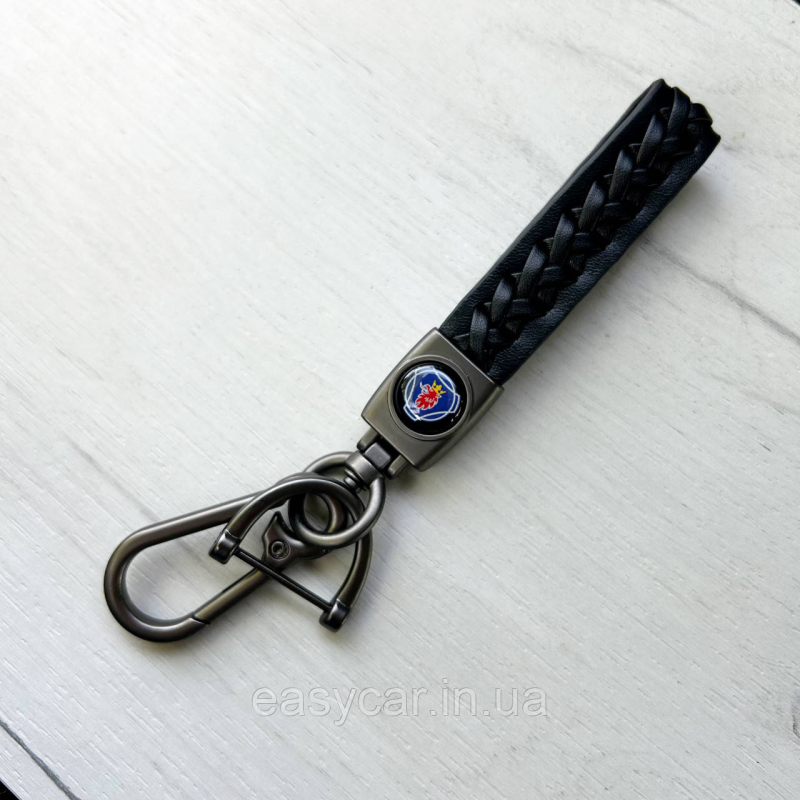 Плетений брелок для ключів авто Scania Сатин Плетений брелок для ключів авто Scania Сатин