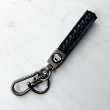 Плетений брелок для ключів авто Dacia Сатин