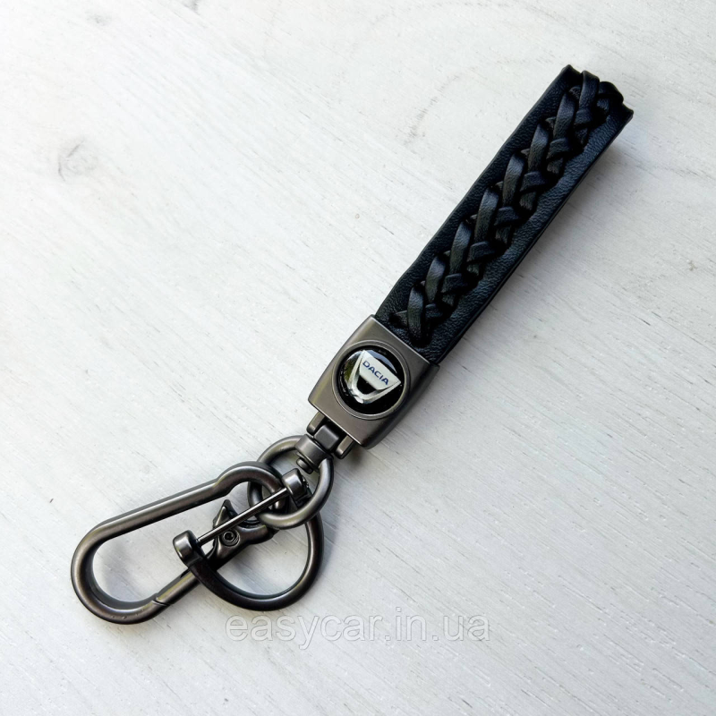 Плетений брелок для ключів авто Dacia Сатин Плетений брелок для ключів авто Dacia Сатин