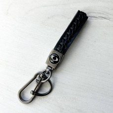 Плетений брелок для ключів авто SsangYong Сатин