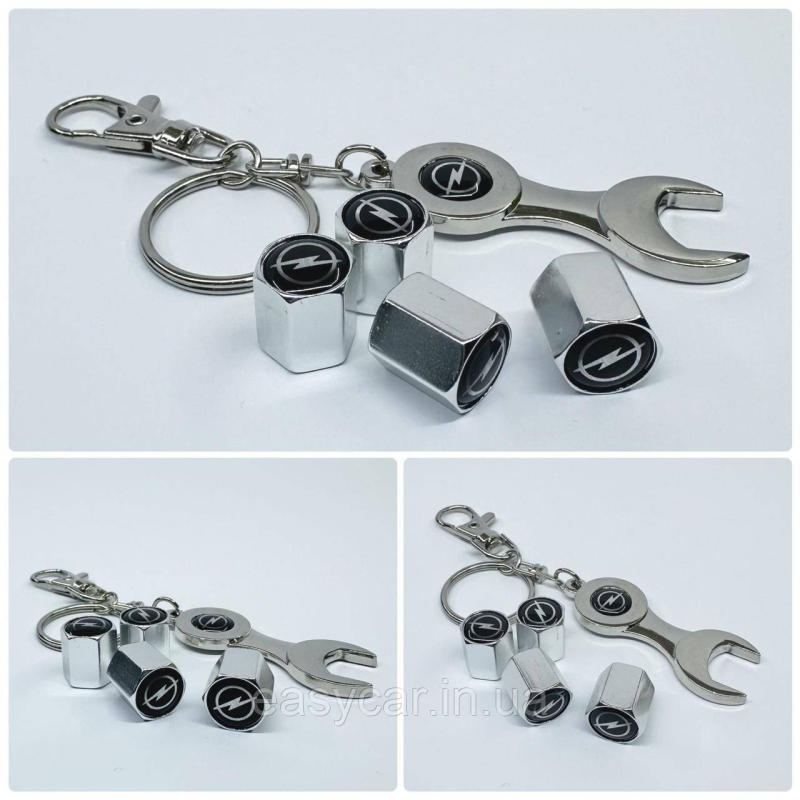 Захисні ковпачки на ніпеля Opel + ключик-брелок у подарунок! Колір хром Захисні ковпачки на ніпеля Opel + ключик-брелок у подарунок! Колір хром