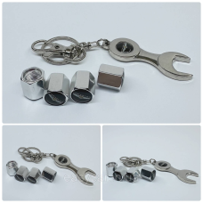 Захисні ковпачки на ніпеля Chrysler + ключик-брелок у подарунок! Колір хром