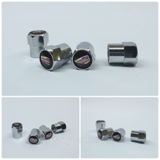 Захисні ковпачки на ніпеля Cadillac 4 шт. Хром