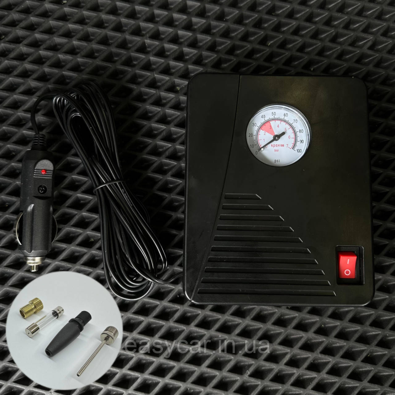 Автомобільний компресор 12V з ліхтариком Автомобільний компресор 12V з ліхтариком