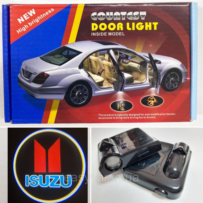 Логотип підсвічування двері Ісузу Lazer door logo ISUZU Логотип підсвічування двері Ісузу Lazer door logo ISUZU