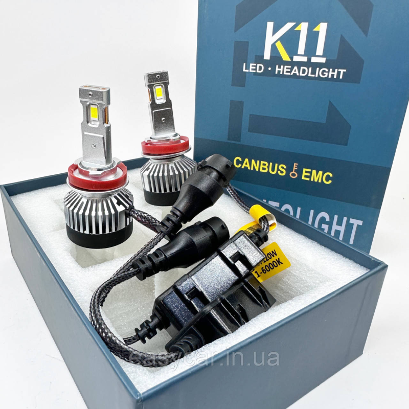 LED Can H11 Світлодіодна лампа K11 CANBUS 60 W 15000LM PREMIUM