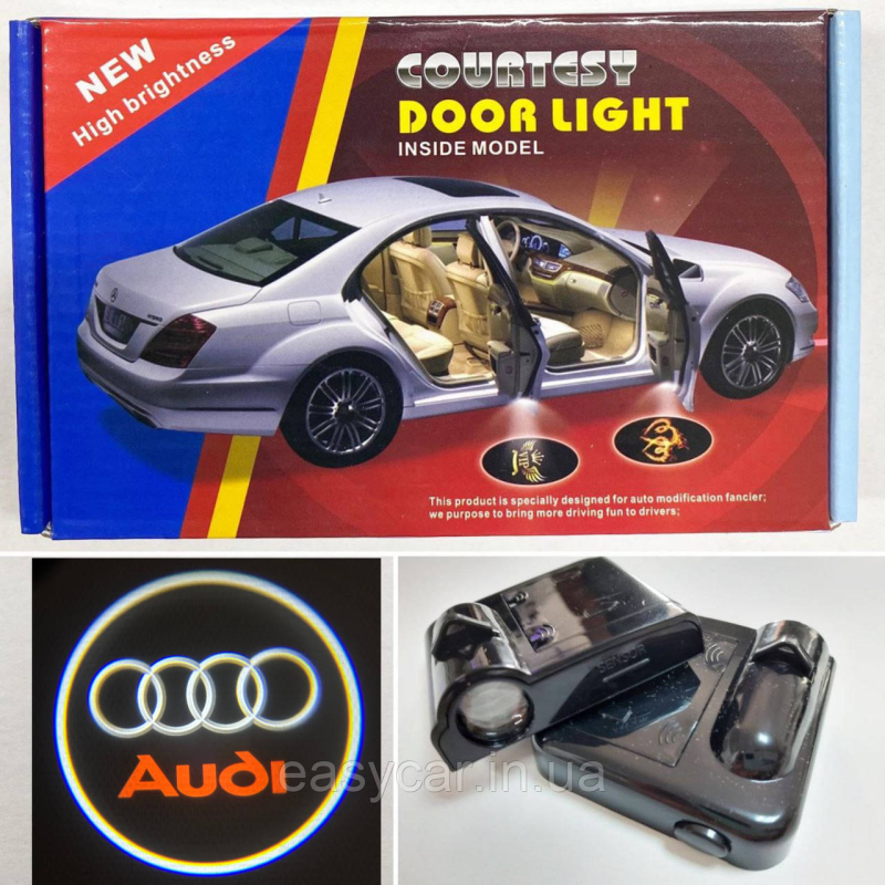 Логотип підсвічування двері Ауді Lazer door logo light AUDI Логотип підсвічування двері Ауді Lazer door logo light AUDI