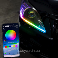 Гнучкі денні ходові вогні з бігаючим поворотом RGB 60см