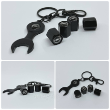 Захисні ковпачки на ніпеля Opel + ключик-брелок у подарунок! Колір чорний