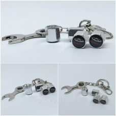 Захисні ковпачки на ніпеля Chery + ключик-брелок у подарунок! Колір хром