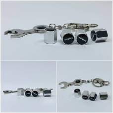 Захисні ковпачки на ніпеля Haval + ключик-брелок у подарунок! Колір хром