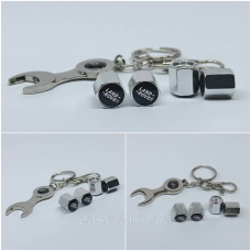 Захисні ковпачки на ніпеля Land Rover + ключик-брелок у подарунок! Колір хром