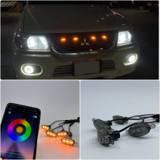 Денні ходові вогні різнокольорові RGB управління з телефону