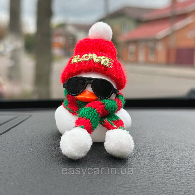 Качка декоративна Біла в червоній шапочці Качка декоративна Біла в червоній шапочці