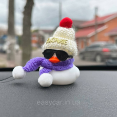 Качка декоративна Біла з фіолетовим шарфиком