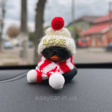 Качка декоративна Чорна в білій шапочці