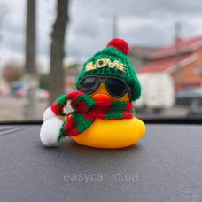 Качка декоративна Жовта в зеленій шапочці