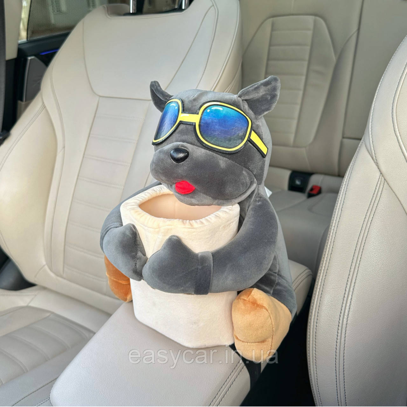 Органайзер-серветник в авто Собачка в окулярах Органайзер-серветник в авто Собачка в окулярах