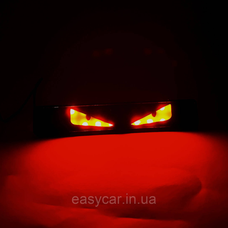 Підсвітка на авто/мотоцикл очі Червоні 16*3см