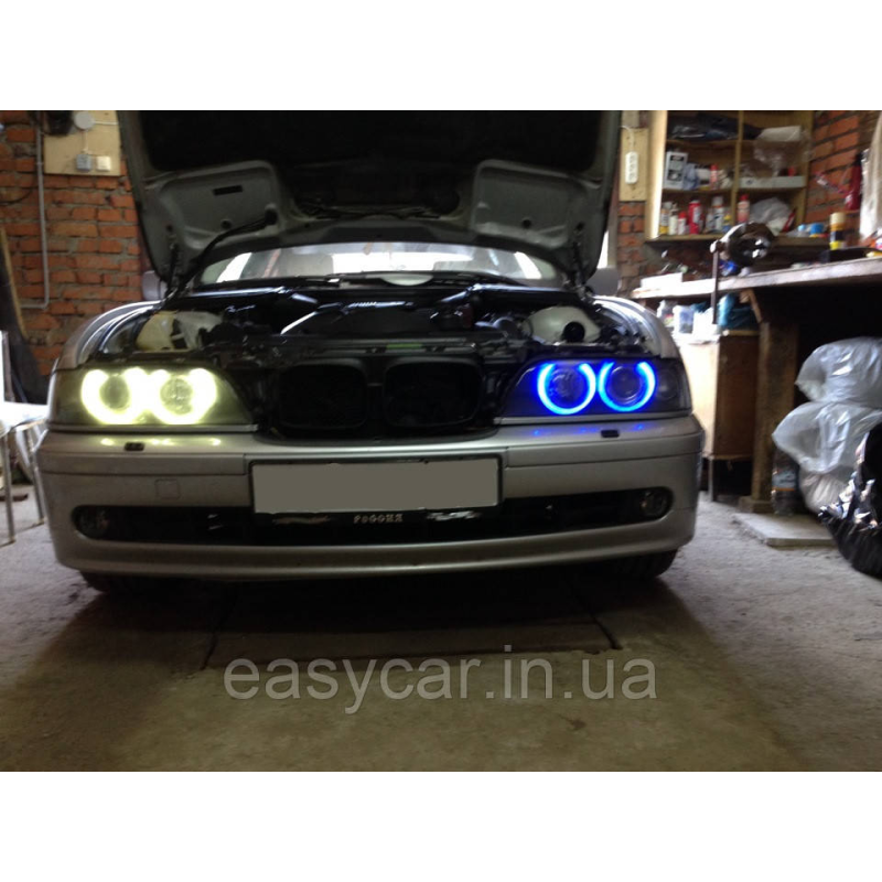 CCFL Ангельські оченята на BMW E36, E38, E39, E46 (з лінзою) Сині CCFL Ангельські оченята на BMW E36, E38, E39, E46 (з лінзою) Сині