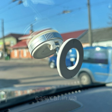 Магнітний автомобільний тримач для телефону з вакуумним кріпленням БІЛИЙ
