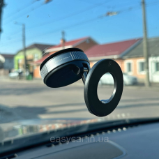 Магнітний автомобільний тримач для телефону з вакуумним кріпленням ЧОРНИЙ