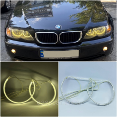 CCFL Ангельські оченята на BMW E46 без лінз Жовті