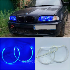 CCFL Ангельські оченята на BMW E46 без лінз Сині