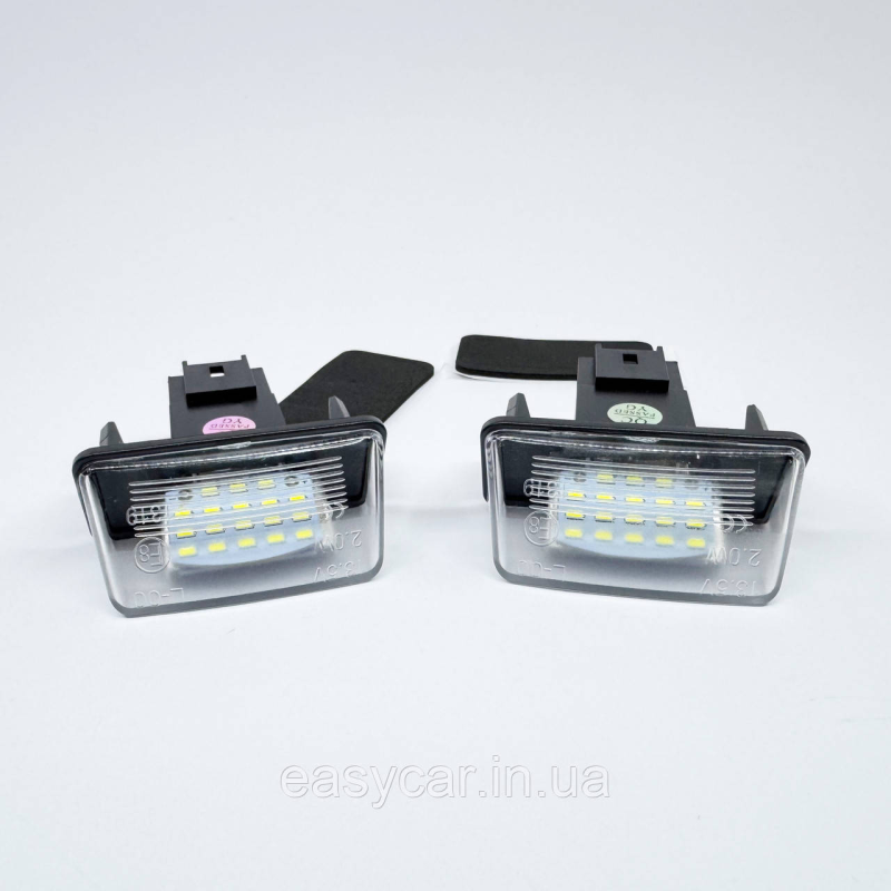 Штатна LED-підсвітка номерних знаків PEUGEOT 206, 207 Штатна LED-підсвітка номерних знаків PEUGEOT 206, 207