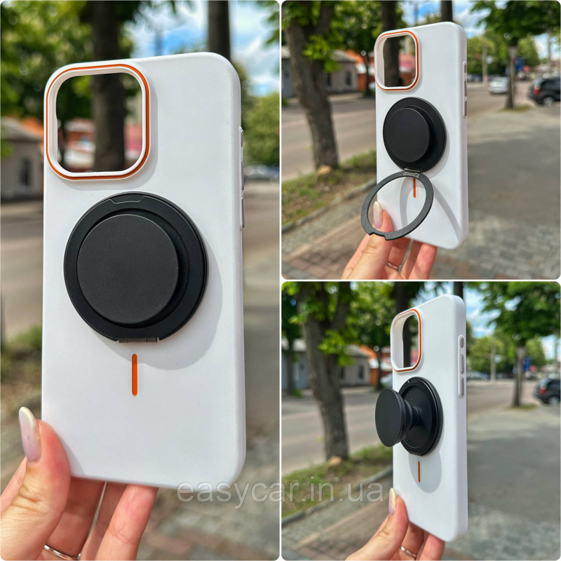 Магнітний тримач-попсокет 3в1 для телефону Чорний Магнітний тримач-попсокет 3в1 для телефону Чорний