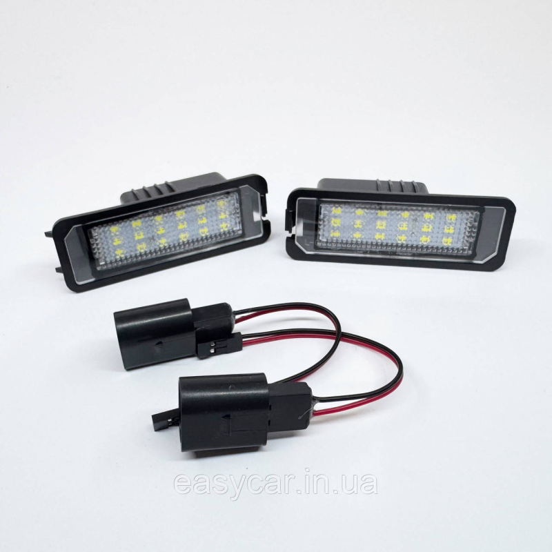Штатна LED-підсвітка номерних знаків VW, GOLF 5/6/7, EOS, Golf IV, Lupo, New Beetle, Polo, Passat 4D, Passat Штатна LED-підсвітка номерних знаків VW, GOLF 5/6/7, EOS, Golf IV, Lupo, New Beetle, Polo, Passat 4D, Passat