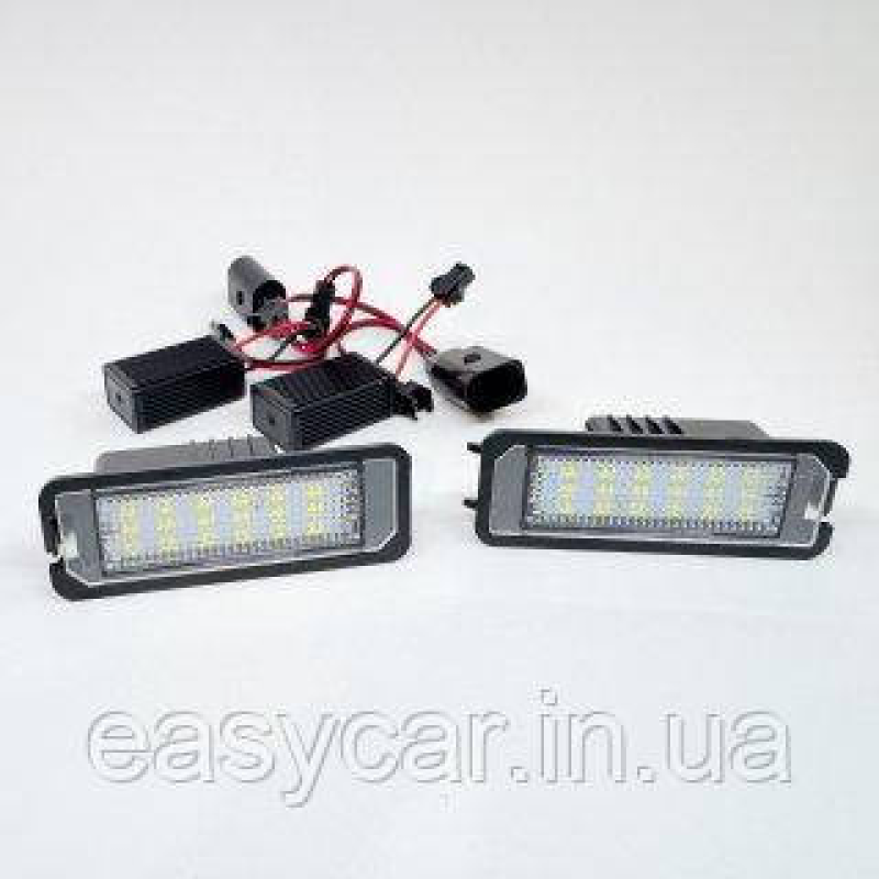 Штатна LED-підсвітка номерних знаків VW EOS, GOLF, NEW BEETLE, PASSAT CC, POLO, PHAETON, SCIROCCO Штатна LED-підсвітка номерних знаків VW EOS, GOLF, NEW BEETLE, PASSAT CC, POLO, PHAETON, SCIROCCO