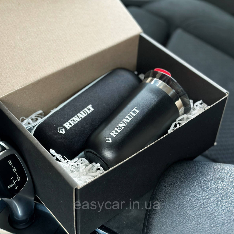 Подарунковий набір: термо чашка + парасолька з логотипом RENAULT