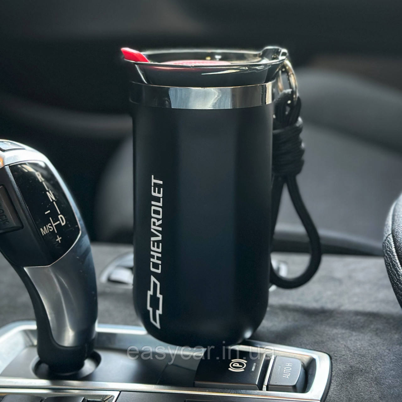 Термо-чашка з логотипом CHEVROLET 350мл чорна