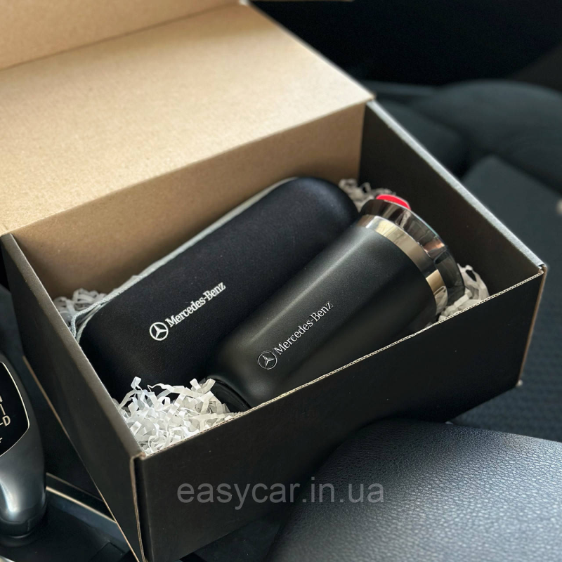 Подарунковий набір: термо чашка + парасолька з логотипом MERCEDES-BENZ