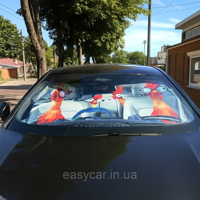 Сонцезахисна парасолька для авто Півники  (80×140 см)