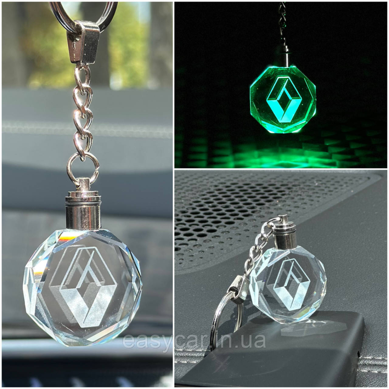 Брелок Crystal з різнокольоровою підсвіткою RENAULT Брелок Crystal з різнокольоровою підсвіткою RENAULT
