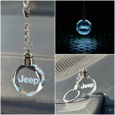 Брелок Crystal з різнокольоровою підсвіткою JEEP