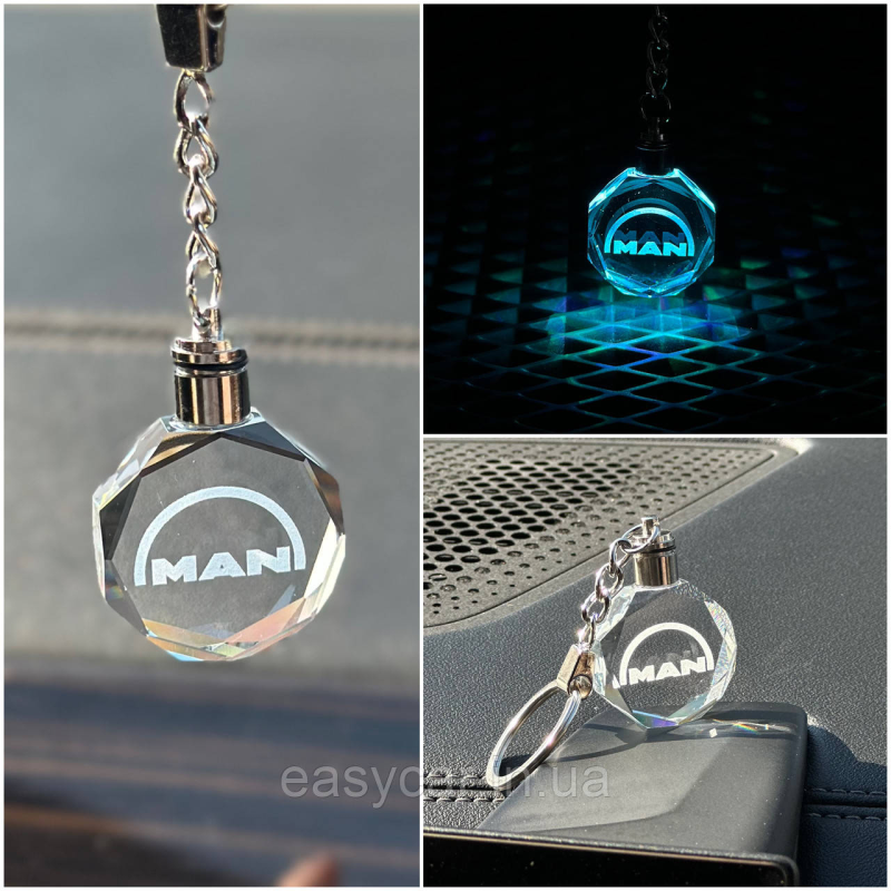Брелок Crystal з різнокольоровою підсвіткою MAN Брелок Crystal з різнокольоровою підсвіткою MAN