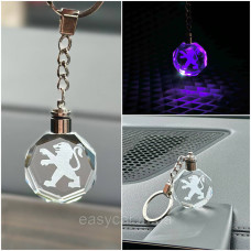 Брелок Crystal з різнокольоровою підсвіткою PEUGEOT